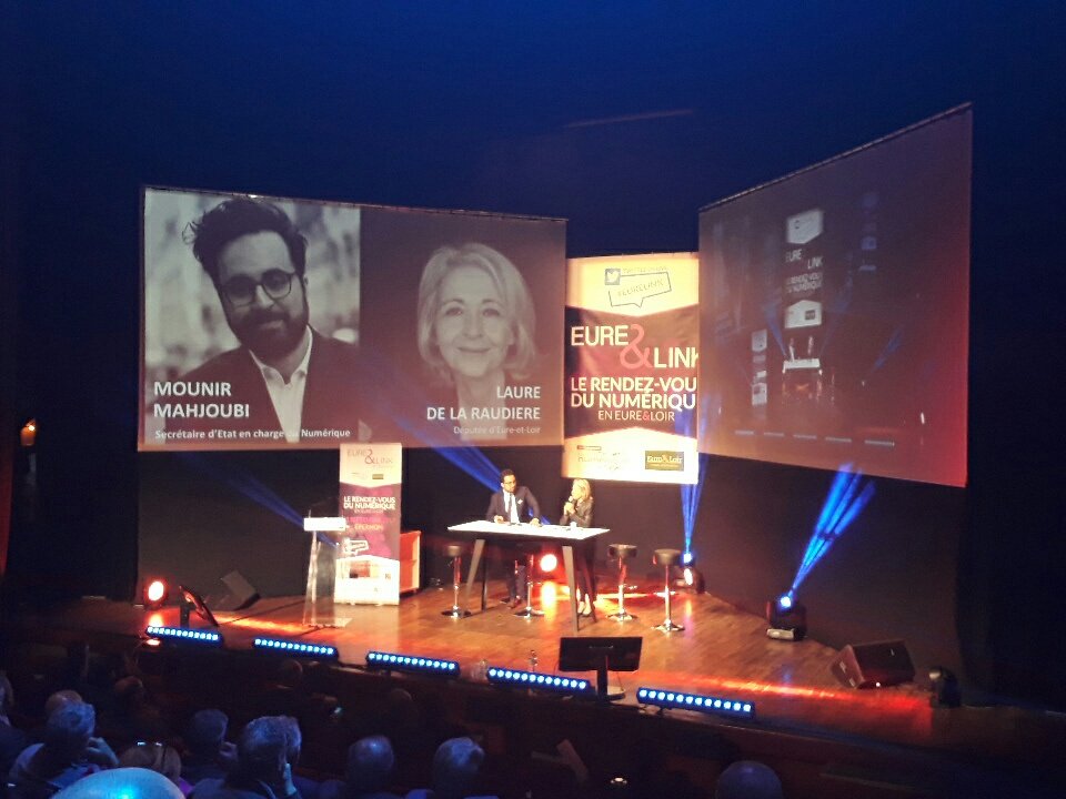IDEAClaireR's tweet photo. Introduction de la 2nde partie de la 3ème édition #EURELINK par Laure de La Raudière et Mounir Mahjoubi https://t.co/Ulj4VbcLq4