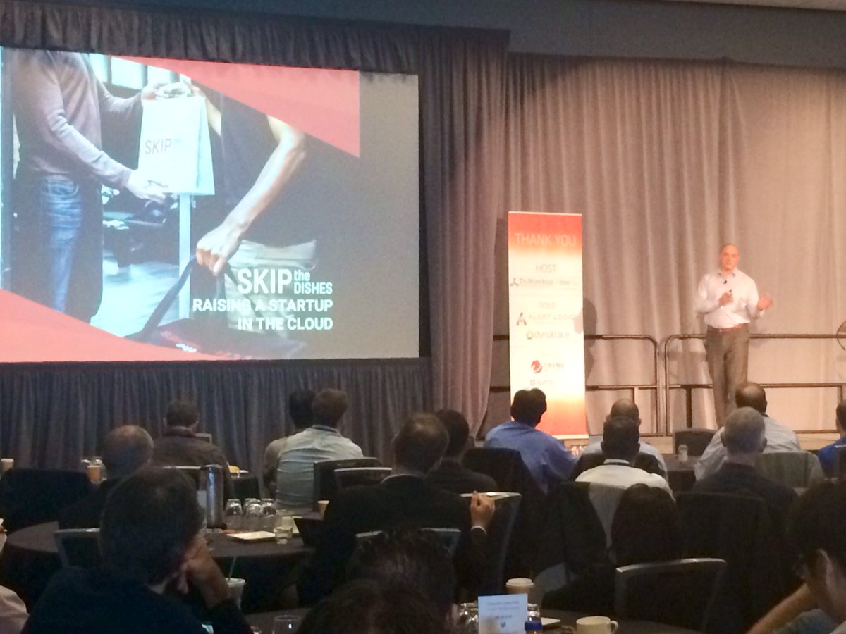 3Nimbus's tweet image. Daniel Simair from @SkipTheDishes shares his experience on raising a start-up in the Cloud! #devopscloudsummit #Vancouver