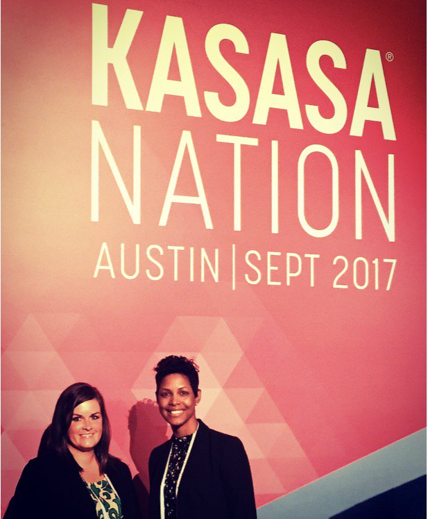 OMBbank's tweet photo. Jessica Sims and April Gipson are down in #austintx representing us well @Kasasa! @KasasaNews #KasasaNation #CommunityRising #Bankruption https://t.co/5SlbmPOcuG