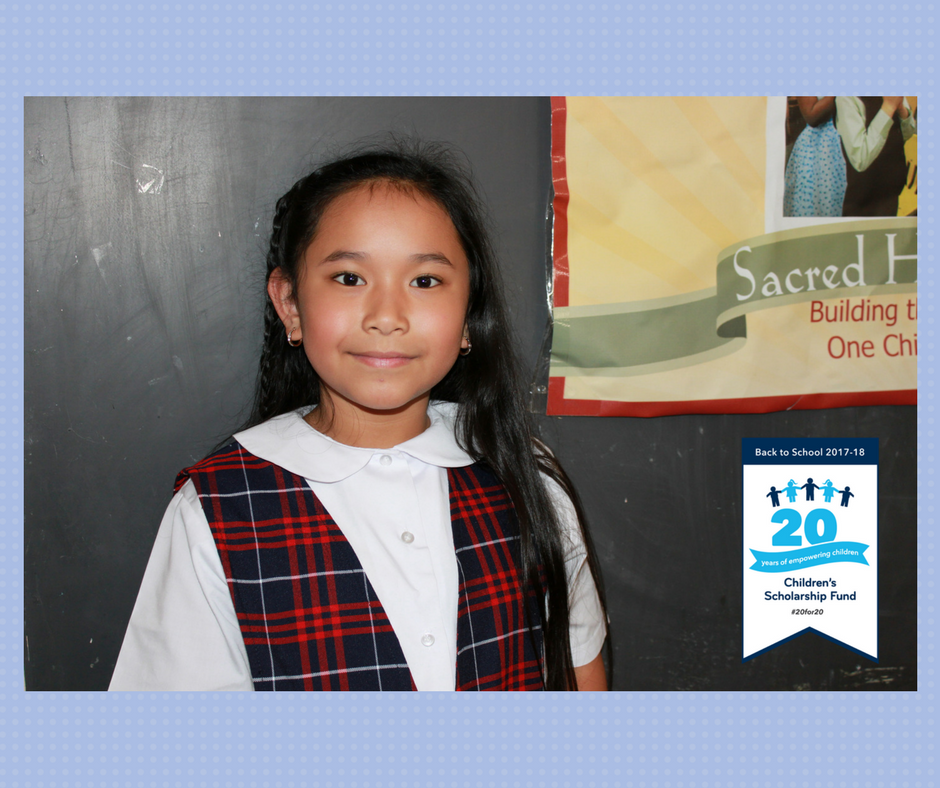 CSFNational's tweet photo. Meet Kristina, a 4th grader from Jersey City &amp; a recipient of CSF's parter @SFICNJ! #CSFPartner #EmpowerMe #20for20 #Day13 #edchoice https://t.co/UrKvF38Pl4