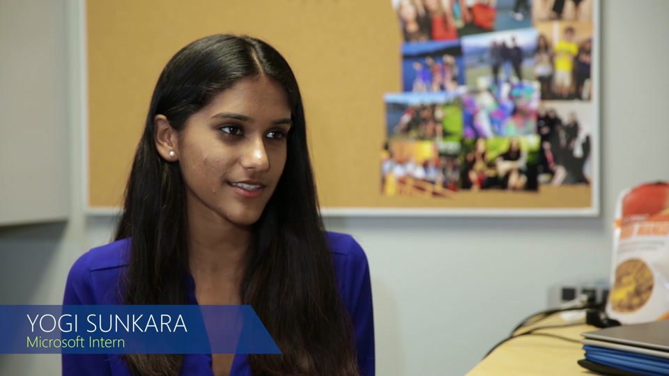 MSFTImagine's tweet image. A #Microsoft intern shares how she got interested in tech &amp;amp; offers advice for other #studentdevs. Watch: msft.social/vohYdk
