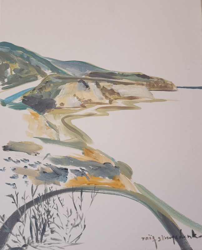 zoiaskoropadenk's tweet photo. #IntellectualLandscape. #CrystalCove. #California. #acrylic on canvas by #zoiaskoropadenko #contemporaryart https://t.co/B3V1nPxgJU