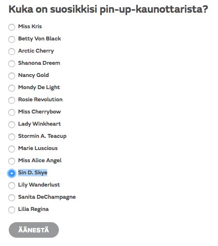emeryemeryii's tweet photo. PLEASE HELP @SinnSini WINI!
Scroll to the bottom of the page, choose Sin D. Skye and hit the "Äänestä" button.

https://t.co/ic7yQlZKOo https://t.co/QrfM6vcY1C