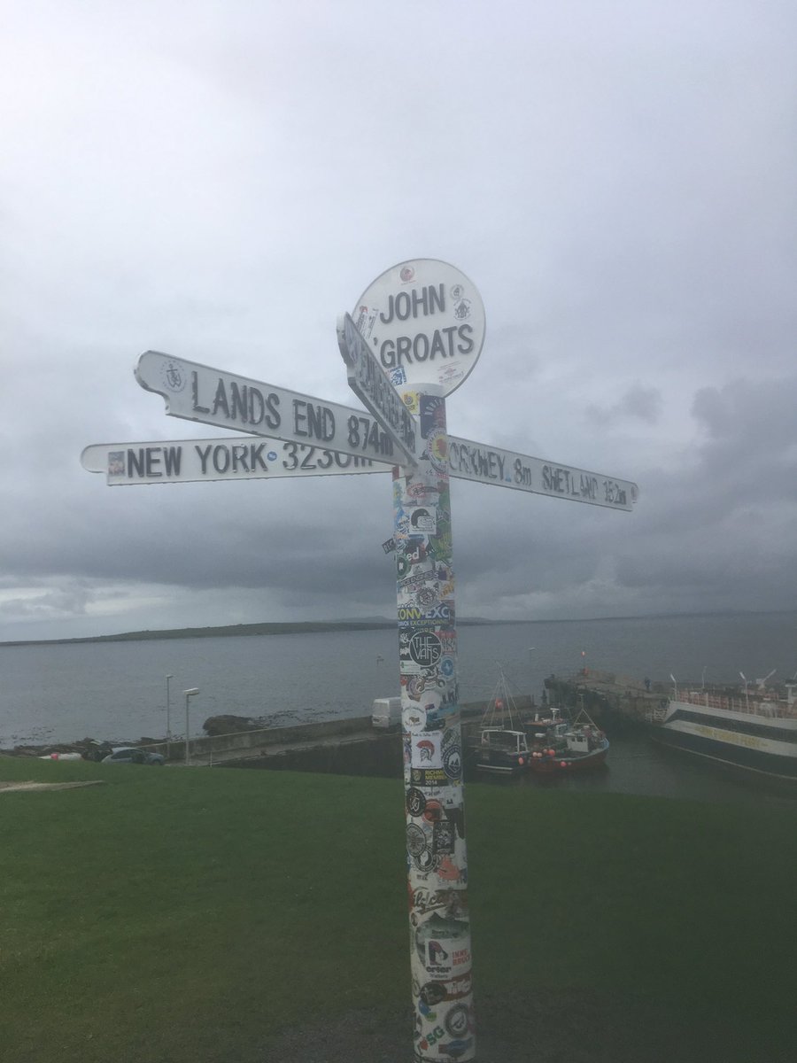 ChrisBarringto2's tweet photo. Delighted to confirm our arrival at John O Groats. Many thanks to everyone who has supported us on our journey. https://t.co/jjN2yGOVoj