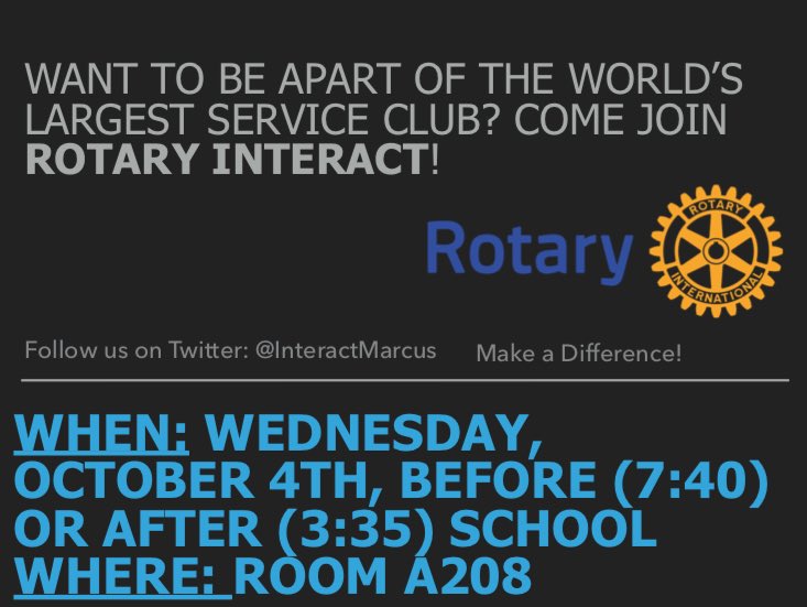 InteractMarcus's tweet image. Come join the largest service organization in the world!! 🌎  @Marcus_HS