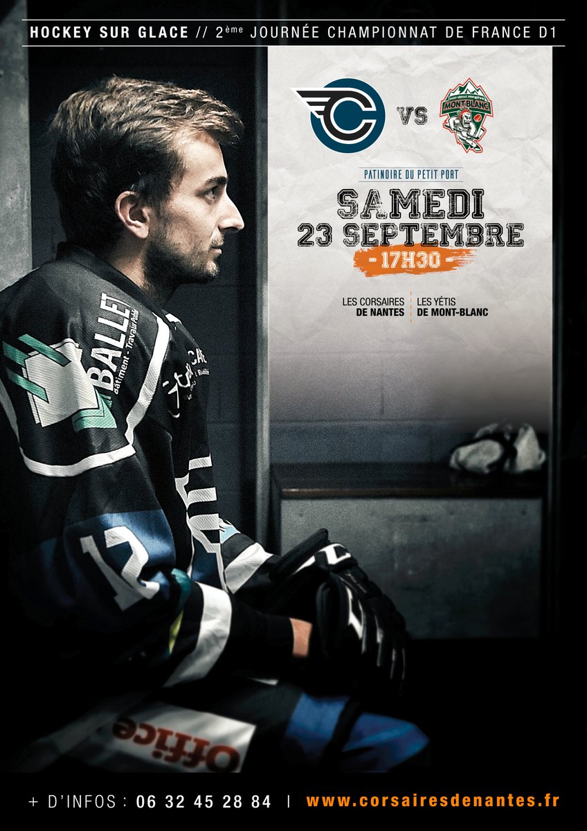 CorsairesNantes's tweet photo. On vous garde une place au chaud ?! #PushTheStart #SaveTheDate #Hockey 🏒 https://t.co/nGbSRdNWlF