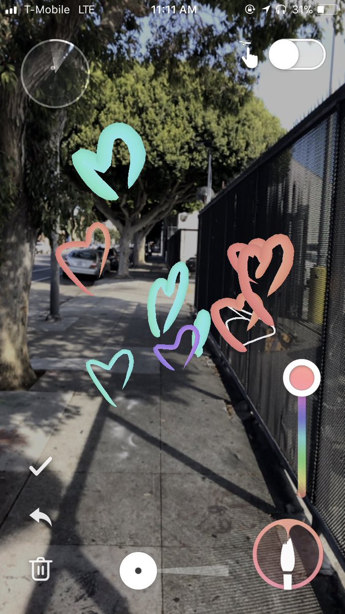 timoni's tweet photo. Left some @WorldBrush 💖💖 for you over on Folsom #arkit https://t.co/GsuWFwPSWf