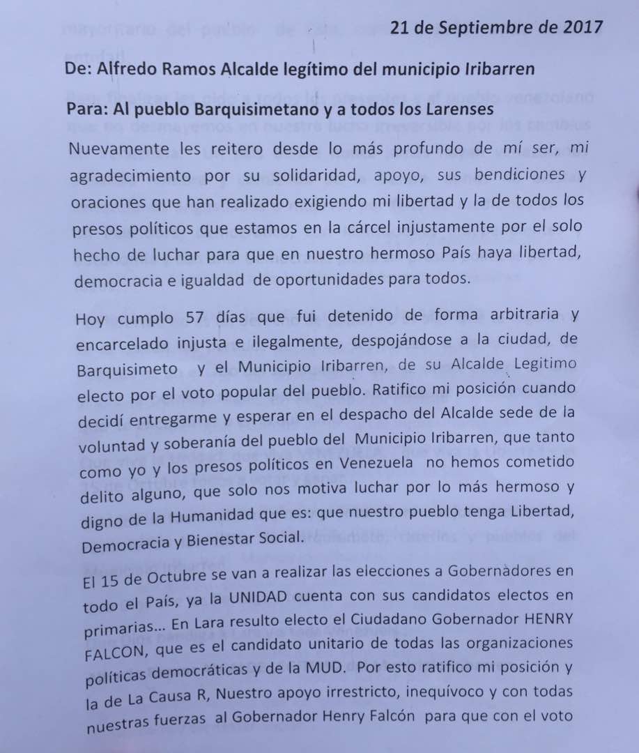 danielantequera's tweet photo. Desde El Helicoide, El Alcalde @AlfredoARamos envía mensaje al pueblo venezolano en especial a nuestro estado Lara. #21Sep https://t.co/NiWFkZ6PxC
