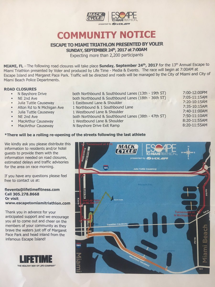 Miami Beach GC Traffic Advisory