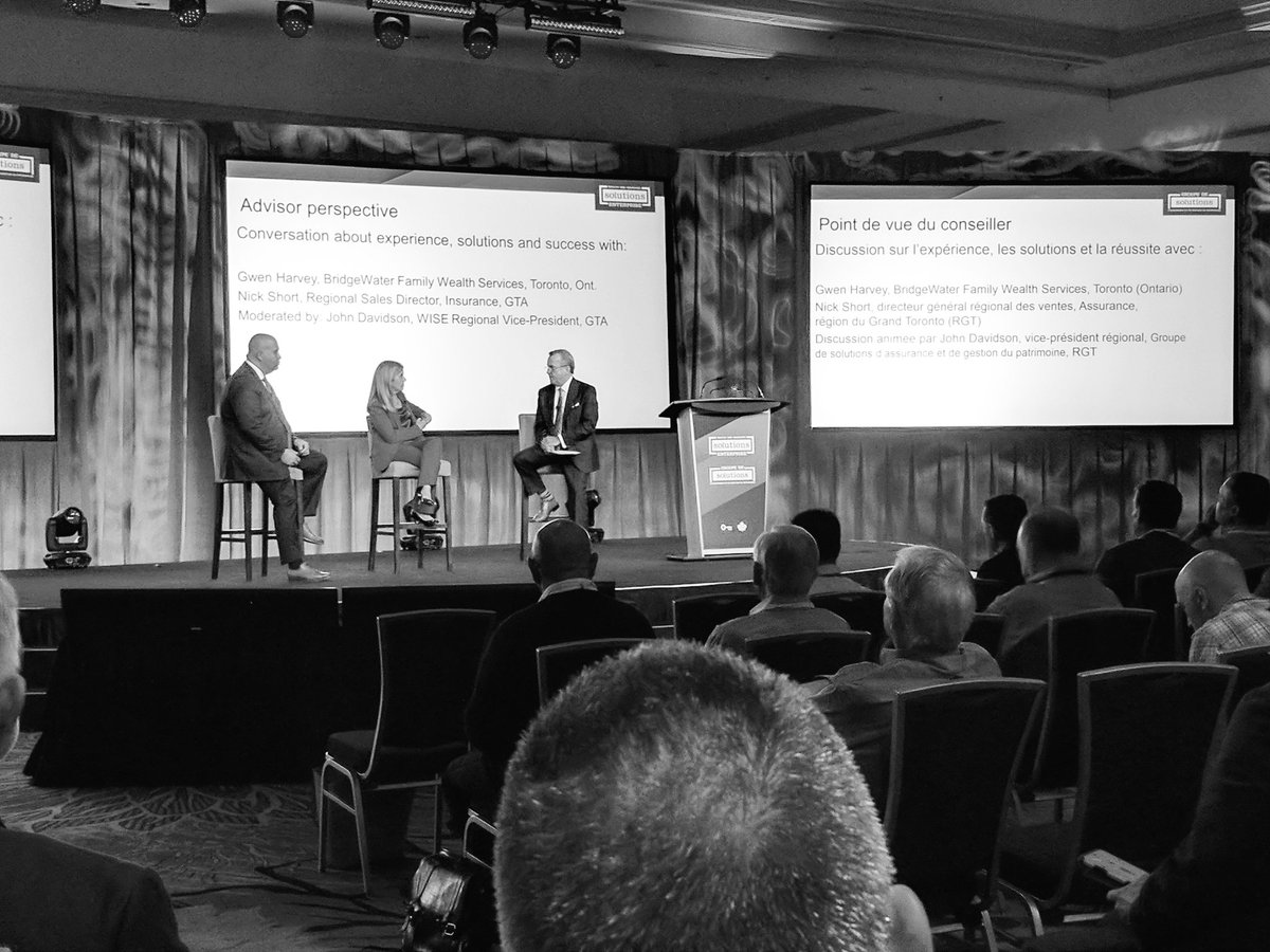 theplanningguy's tweet photo. Gwen Harvey from Bridgewater Family Wealth discussing advanced insurance solutions at #WiSEChicago #WISE https://t.co/VSV9ecOZh6