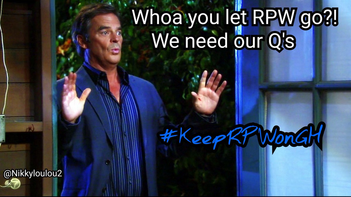 NikkyLouLou2's tweet photo. #KeepRPWonGH #GH #Killon #RPWnation @valentinifrank @nathanvarni @MichelleAltman1 @GeneralHospital @ABCNetwork @Robertpwatkins https://t.co/Kim5yBWs8A