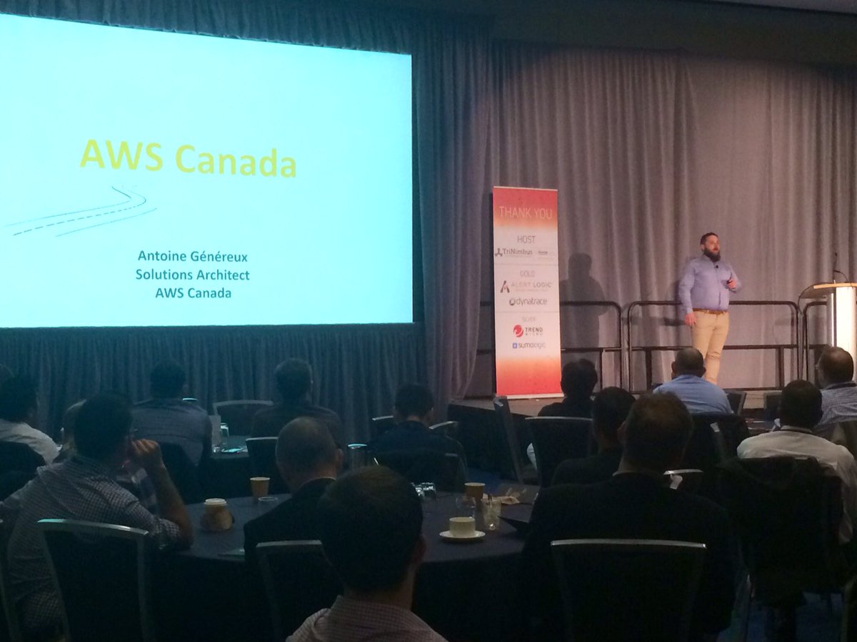 3Nimbus's tweet image. @AntoineGenereux from @awscloud joins us on stage to give us the #AWS Canada update! #devopscloudsummit #Vancouver
