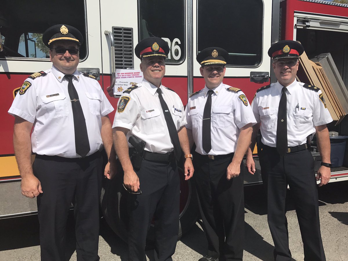 DRS122's tweet photo. @PtboPolice and @PtboFireRescue enjoy the @CityPtbo @UnitedWayPtbo kickoff. #Nowmorethanever https://t.co/rD0lFoHzG6