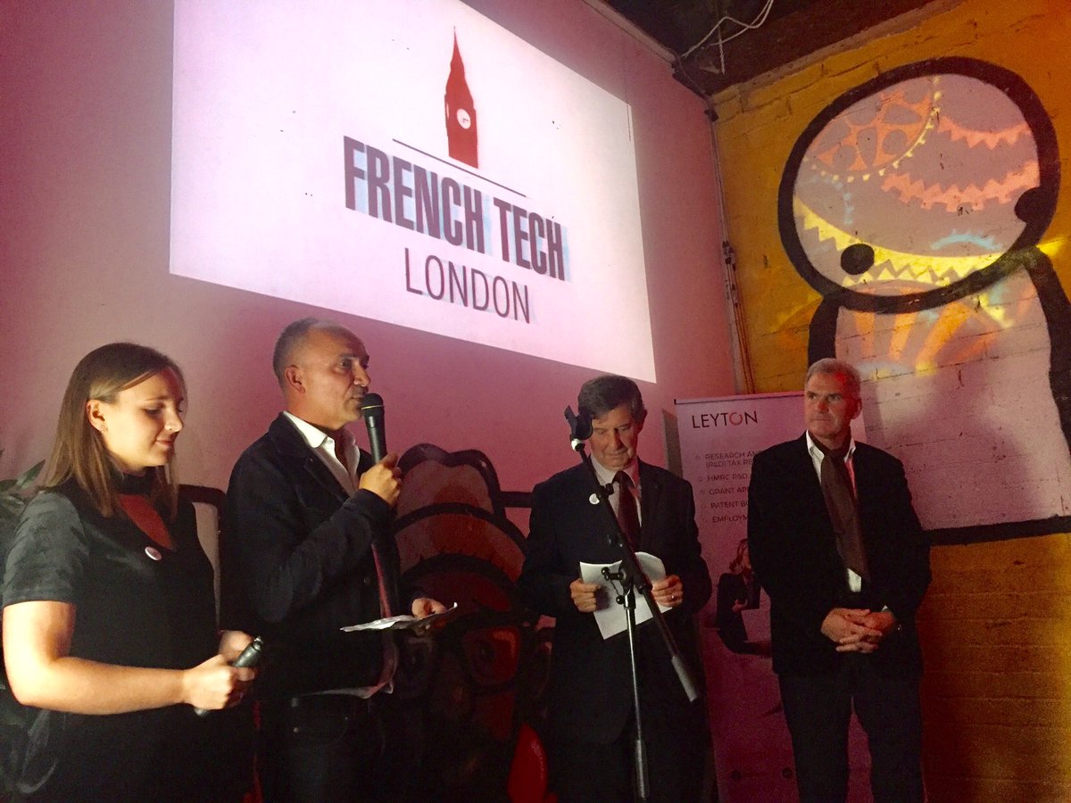 Great crowd at the #FrenchTech London back to the office party with <a href="/albinserviant/">albin serviant</a> Pascal Cagni and new Ambassador Jouyet <a href="/FrenchTechLON/">La French Tech London</a>