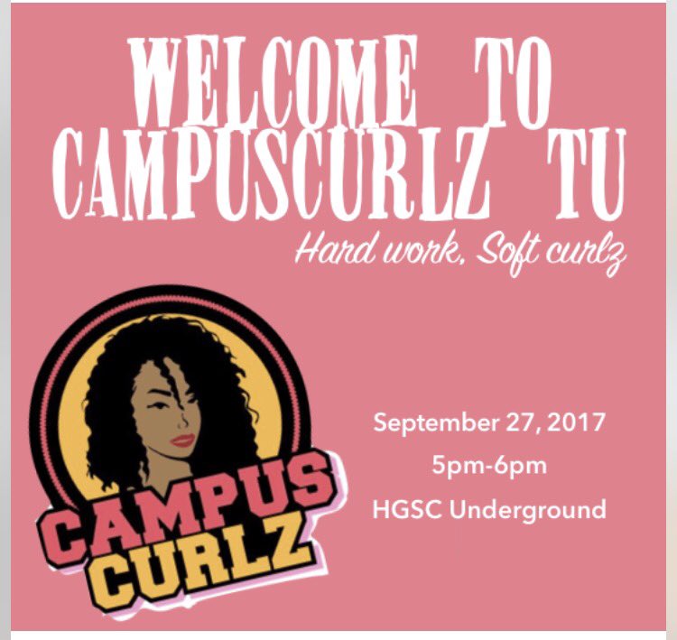 campuscurlzTU's tweet photo. Here's what you've all been waiting for! CampusCurlz will be hosting our Welcome Meeting. Brush up on your Hair Trivia, we've got prizesππ https://t.co/wZaWhAfJEY