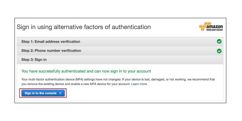 awscloud's tweet photo. Now you can reset your AWS root account’s lost MFA device faster by using the AWS Management Console. https://t.co/LxwtHn3VhI https://t.co/SvVsIMhdps