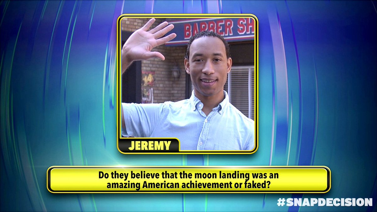 What does Jeremy think about the moon landing?  🌛
A)Amazing American  🇺🇸  achievement 
B)Faked  👎

Watch MON to see if you're right!
