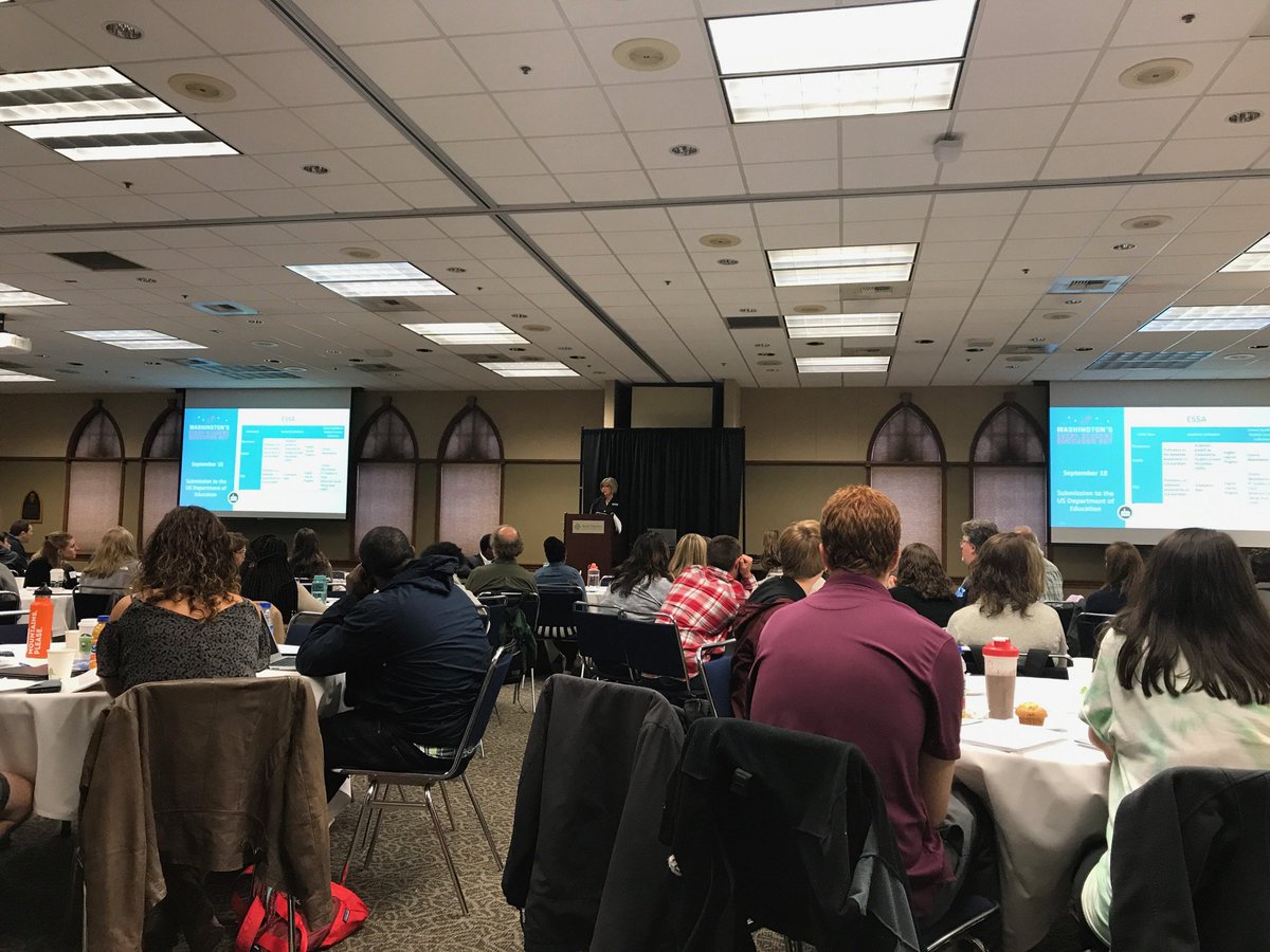waOSPI's tweet photo. 👀 Danise Ackelson, School Counselor Prgm, sharing #waESSA info with school counselors on the last stop of the college/K12 counselor tour. https://t.co/IMS0FKkXlw