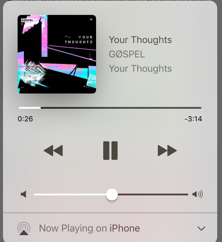 When your phone is on shuffle and starts playing <a href="/WE_ARE_GOSPEL/">GØSPEL</a>. 🙂#yourthoughts ❤️