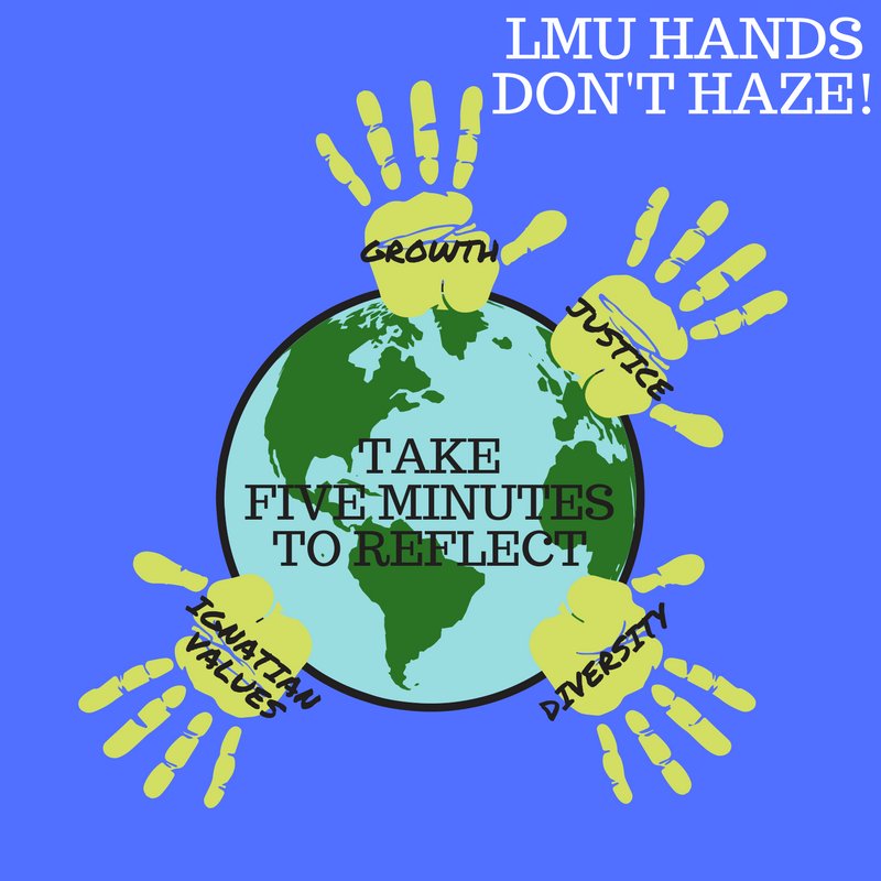 Take five minutes to reflect: how do you incorporate Ignatian values in your everyday life? #LMUHANDSDONTHAZE #NHPW17”