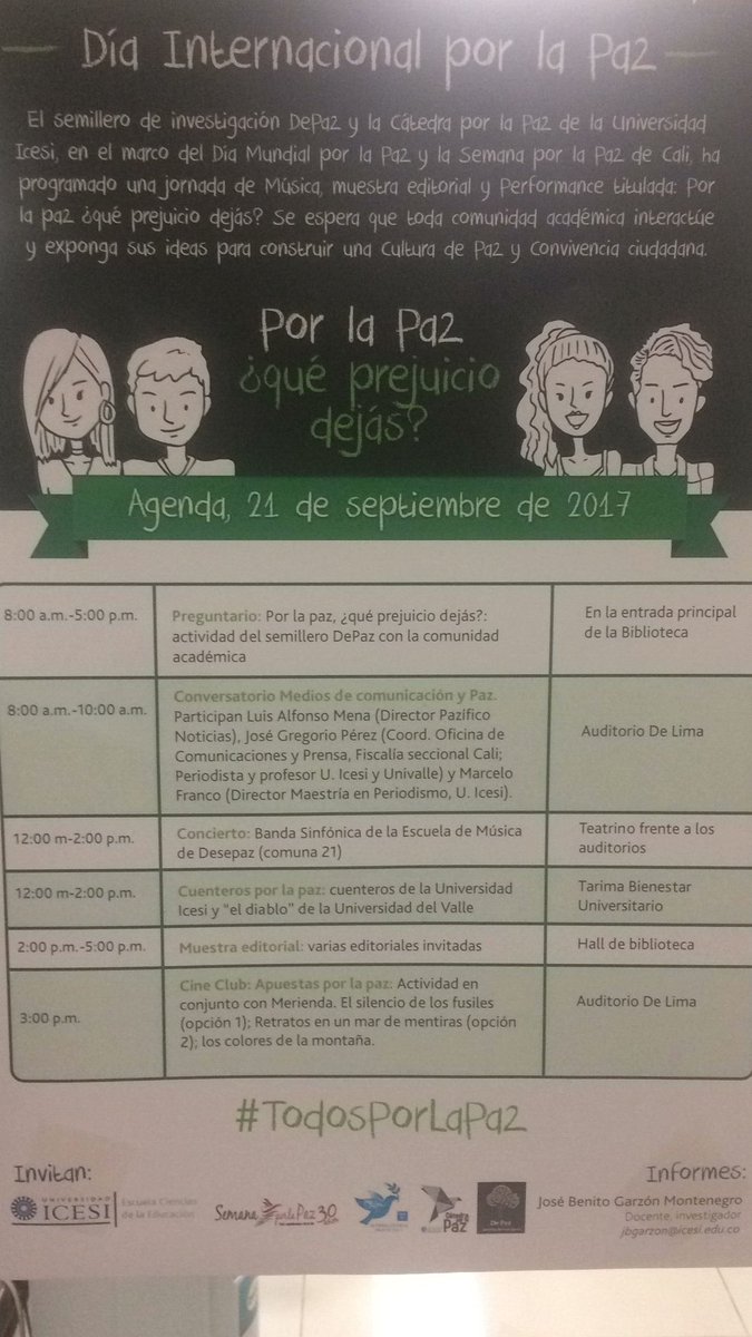 marioanerazzo's tweet photo. #DiaInternacionalDeLaPaz en @icesi actividad del @DePazsemillero https://t.co/11TC4eXUwh