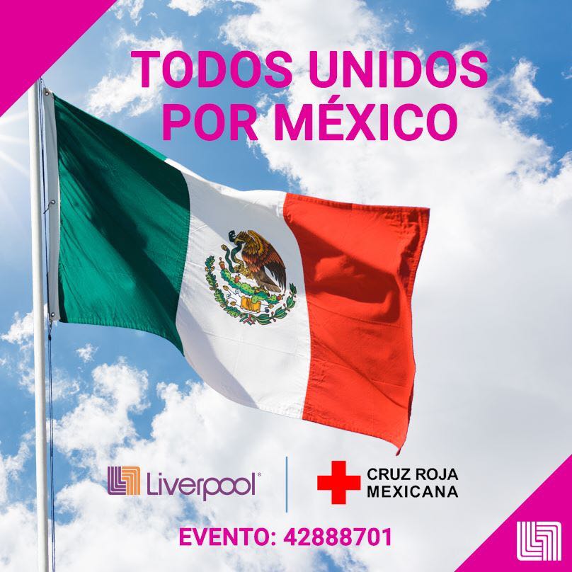 NydiaPCR's tweet photo. Se puede donar mediante la página de liverpool a la cruz roja en el siguiente link https://t.co/yf5kZUjVIr  #FuerzaMexico #PrayForMexico. https://t.co/98ZUEPLqTz