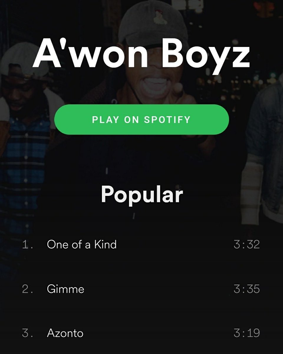 AwonBoyz's tweet photo. You can find all our latest releases including "Gimme" on Spotify
#AwonBoyz https://t.co/E7evffgC35