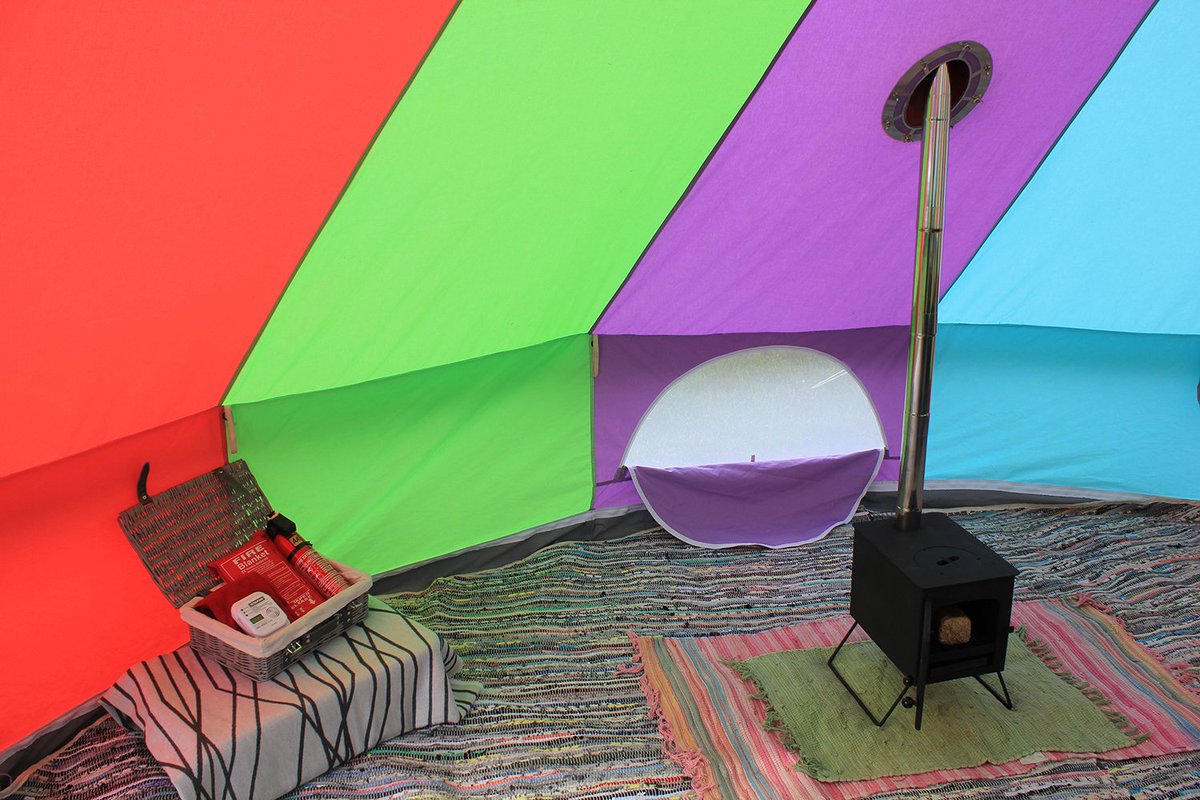 Extra insulation like these bell tent rag rugs from <a href="/Belltentbtique/">Bell Tent Boutique</a> will keep your tent warm for Autumn #camping campingwithstyle.co.uk/fitted-bell-te…