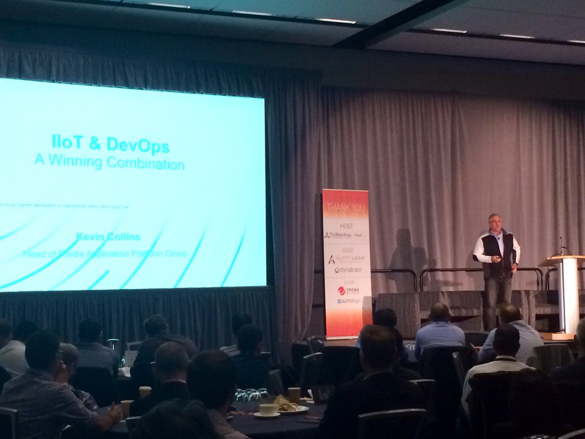 3Nimbus's tweet image. Kevin Collins from @GE_Digital takes the stage to explain why #IIoT &amp;amp; #DevOps are a winning combination! #devopscloudsummit #Vancouver