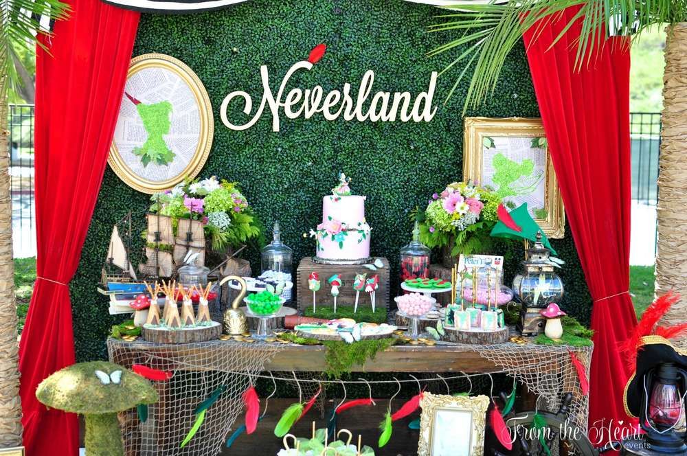 Catch My Party on X: Check out this gorgeous Neverland Peter Pan birthday  party! The cookies are awesome!!  #partyplanning   / X