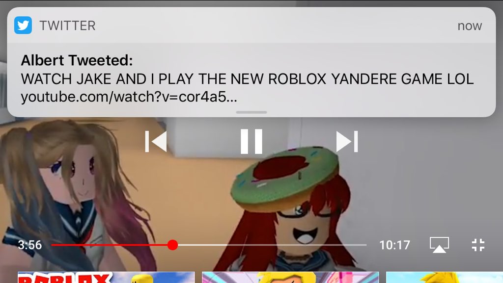 Albert On Twitter Watch Jake And I Play The New Roblox Yandere Game Lol Https T Co P1lyffr384 - can i have a joe albertsstuff roblox id