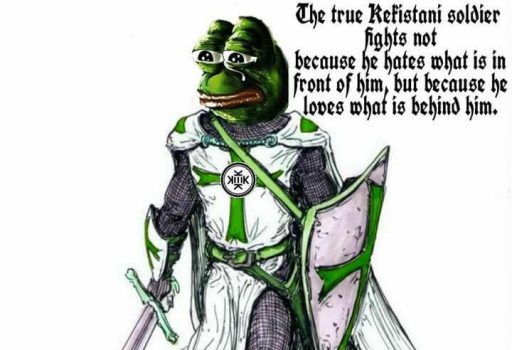 knight_kek's tweet photo. #OurPepes the code all knights in the service of kek follow https://t.co/AN3xkSghlz
