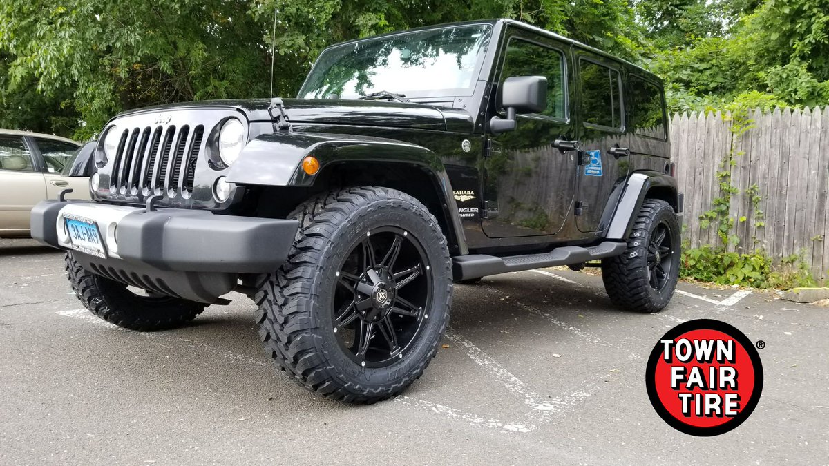 TownFairTire's tweet image. It's still #JeepSZN
Vehicle: Jeep Wrangler Sahara 
Wheels: Mayhem Monstir 8100 Gloss Black
Tires: 305/55R20 Toyo Open Country M/T