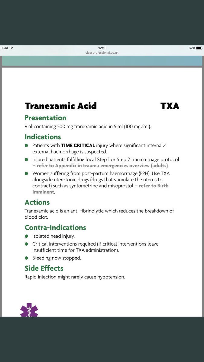 Good to see <a href="/JRCALCguidance/">JRCALC-GDG</a> now advocates #TXA for PHH. Now to embed this into #NU2113