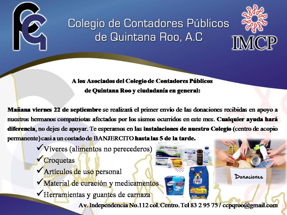 Mañana haremos el primer envío de víveres donados, te esperamos en nuestro colegio hasta las 5 de la tarde.