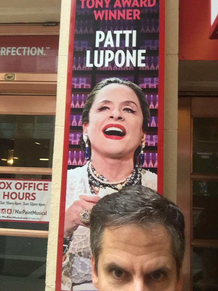About to rehearse with #PattiLuPone to prepare for Sun nite benefit on Bway! Right after #BwayFleaMarket. All for @broadwaycares
