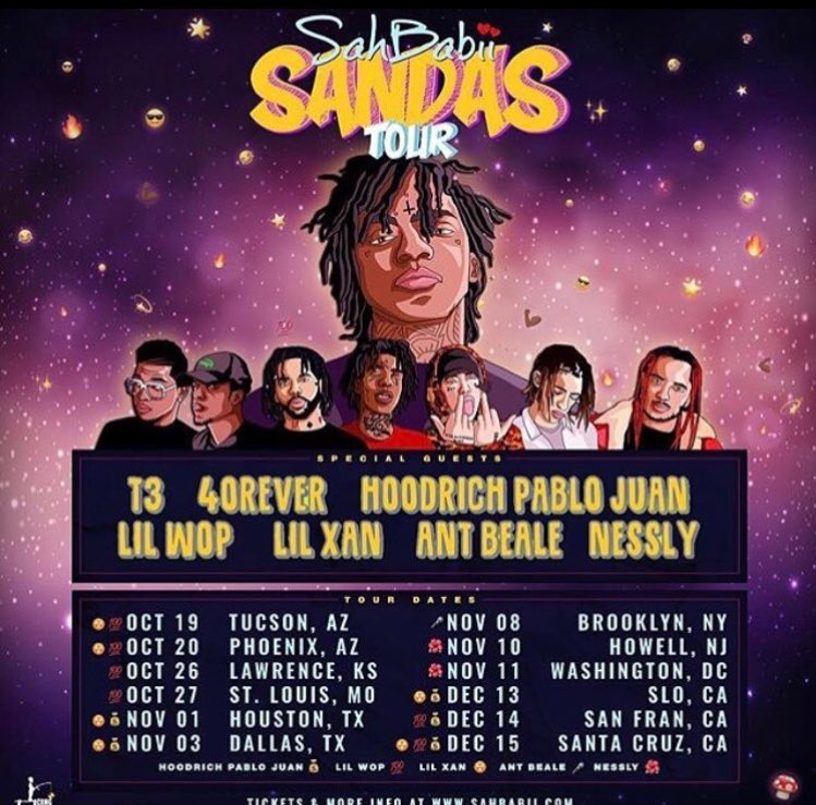 __4orever's tweet photo. @SahBabii #SANDASTOUR ยฎ we going barnacles on squid ! ๐ tickets still available!!! Hit up @SupProd for all SANDAS merch ๐๐ค๐
ยฎ https://t.co/ucoOPemcCB