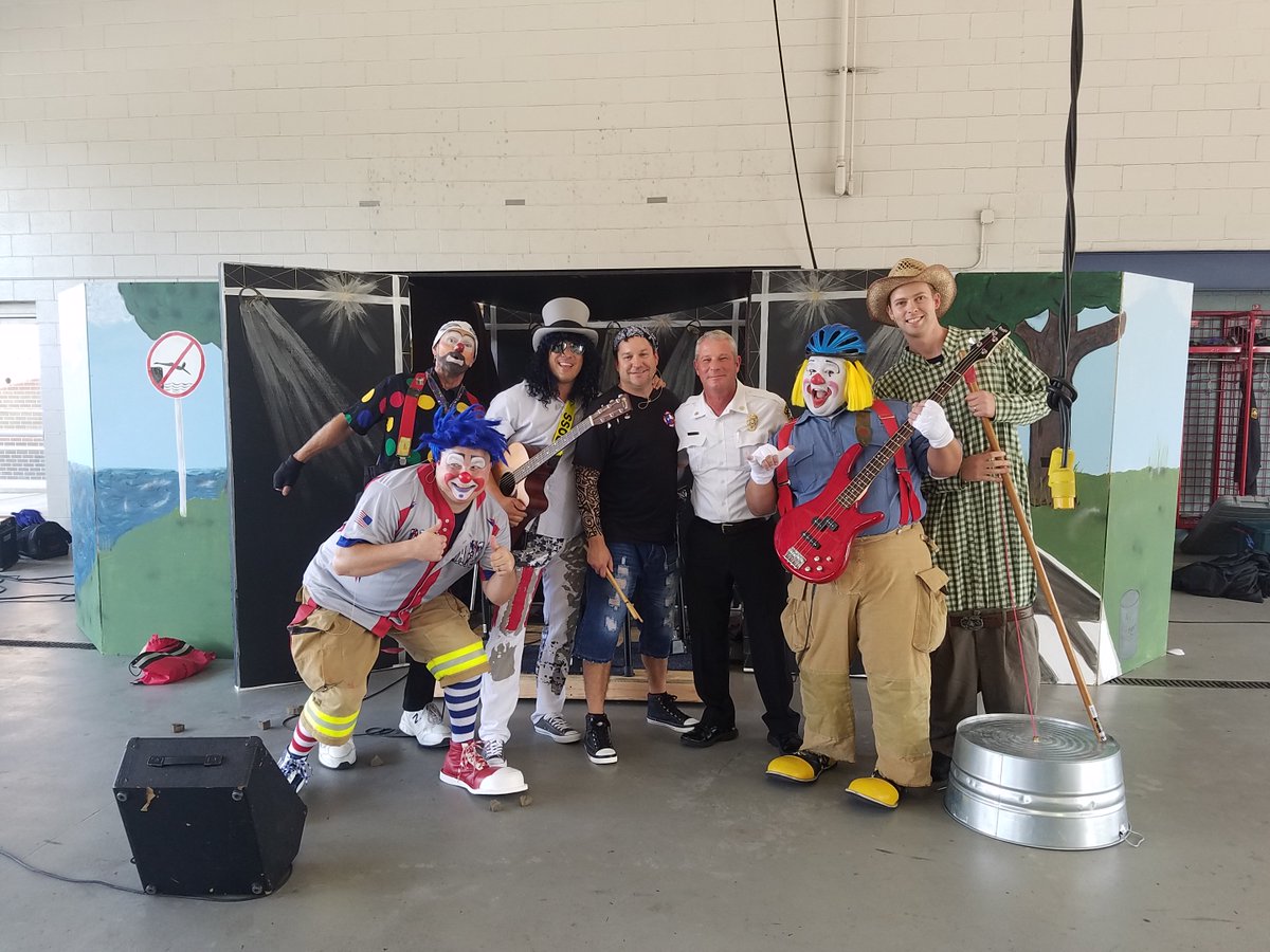 These PFR firefighters are not "clowning around" they have a great  safety program that will be rolling out to Plano schools next week!