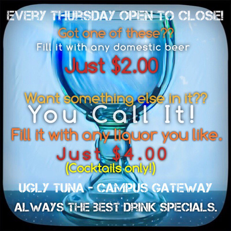 UglyTunaSaloona's tweet image. Have you heard? @UglyTunaSaloona #AsSeenOnCampus #campuslife #campusbars #uglyhour #uglytuna #columbusnightlife #columbusdjs #drinkinggames