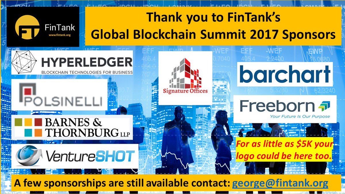 FinTankChicago's tweet photo. @VentureSHOT joins great list of @FinTankChicago Blockchain Summit sponsors
https://t.co/s2GpqSWek8 #FTBlockchain2017 @ChicagosMayor @MONEY https://t.co/8mPb4lyBe8