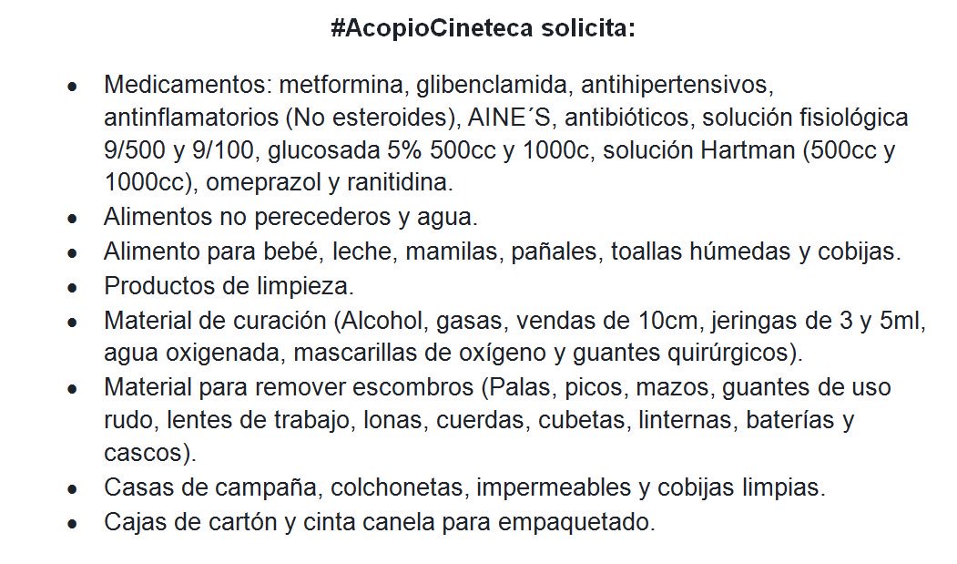 amigos, estamos cerrados hasta nuevo aviso. pero vénganse al #acopiocineteca en <a href="/CinetecaMexico/">Cineteca Nacional</a>. aquí lo necesario—