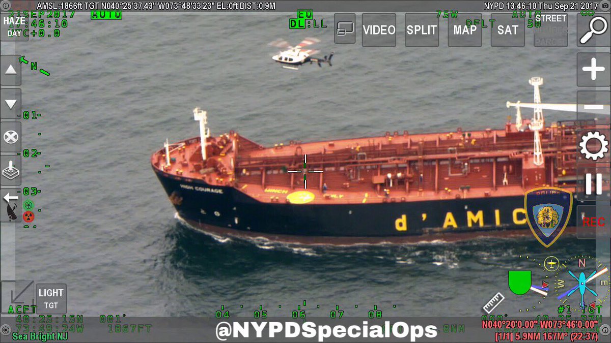 NYPDSpecialops's tweet photo. Great Job by #NYPD Aviation &amp; ESU when they medevaced an aided that had fallen 35' while onboard a ship that was located 16 miles offshore. https://t.co/Yj9as0l1Hw
