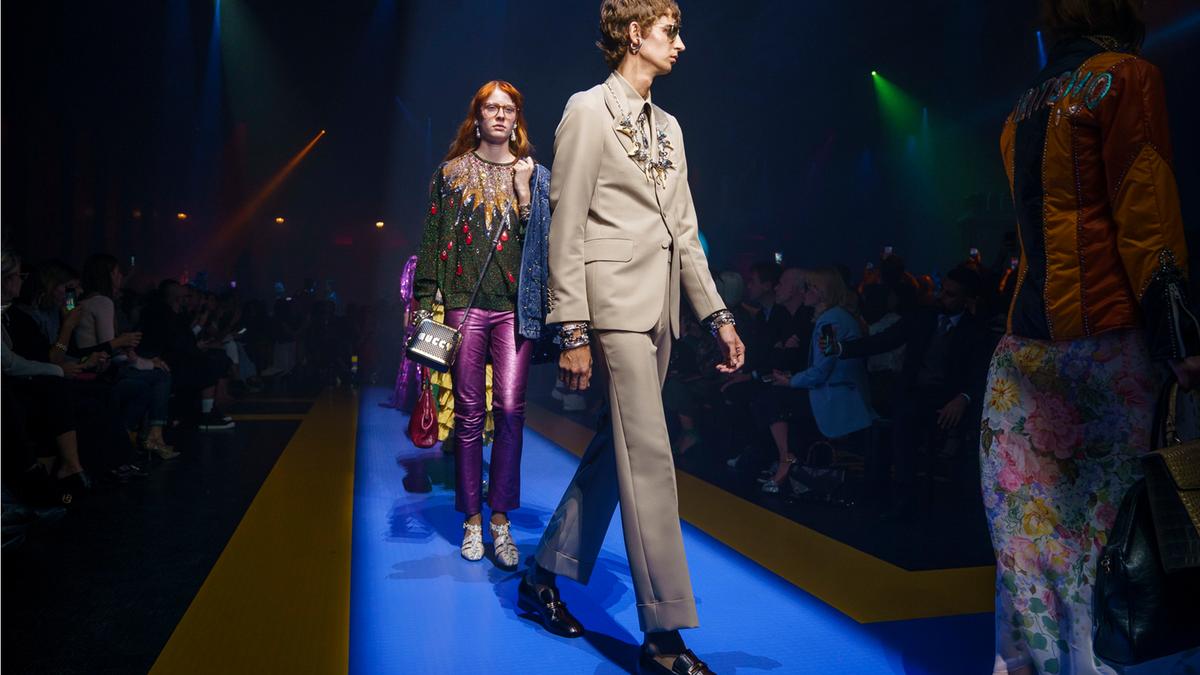 i_D's tweet photo. led by gucci, day one of milan spring/summer 18 was a rally of creative resistance https://t.co/PBRx9jwbjb https://t.co/jZ4Rq41Epz