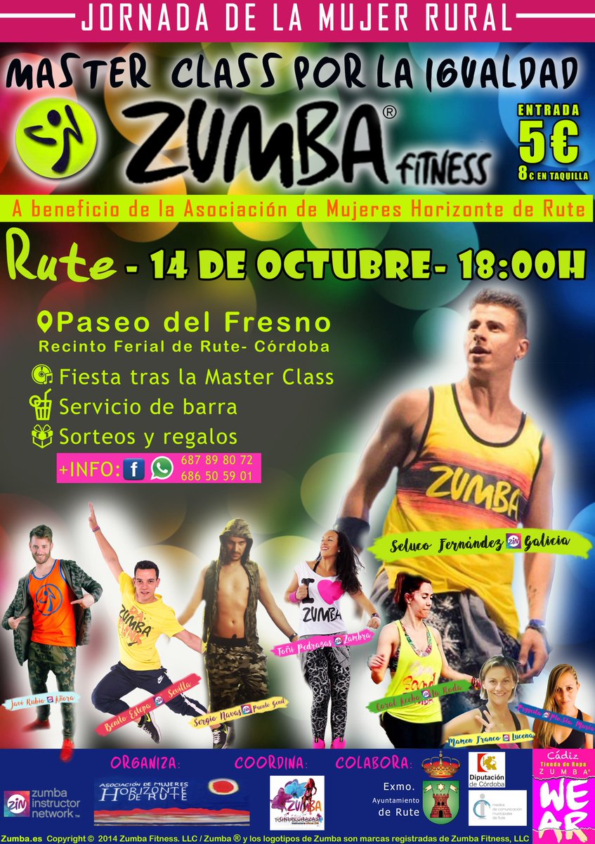 toi62869246's tweet photo. MASTER CLASS DE ZUMBA FITNESS EN RUTE (CÓRDOBA) 14 OCTUBRE A LAS 18H . NO FALTES!!! RESERVA TU ENTRADA TE ESPERAMOS!! https://t.co/yh4Hu8oVU2