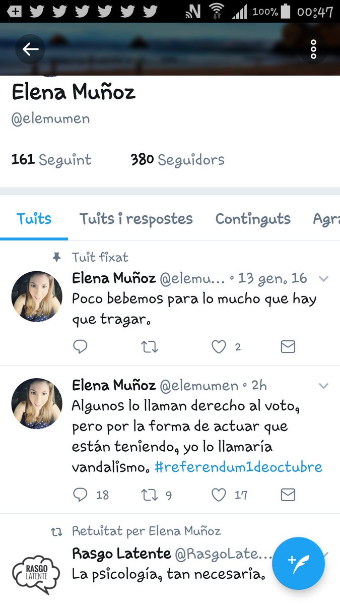 mroch080's tweet photo. @elemumen Algunos lo llaman tragar, pero por la forma de escribir, yo lo llamaria chupar #twitfix #referendum1deoctubre #Votarem https://t.co/MhrKjpgmc4