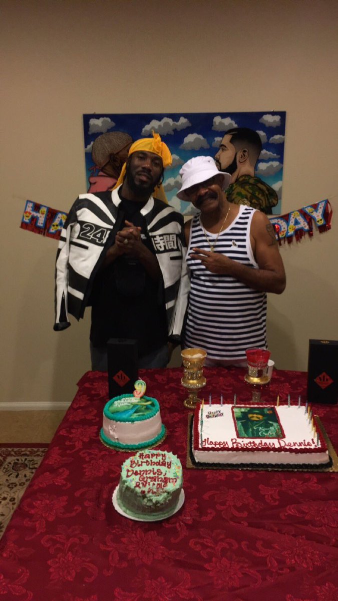A_wHyNoT's tweet photo. Happy Birthday Blessings To The OG @therealdennisg x @Dougiefmusic #StraggLife x #OVO #YELLOWDURAG https://t.co/8eTIRQjupd