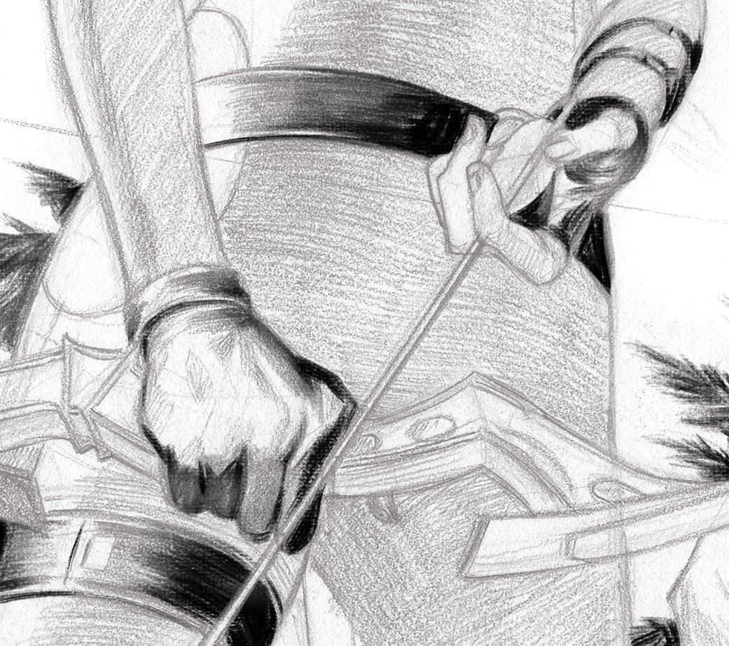 Working on the next cover of everybody's favorite archer. 