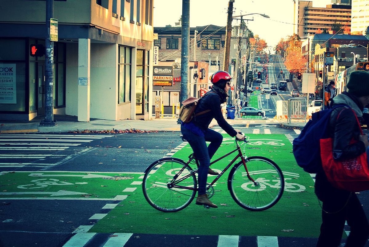BrentToderian's tweet photo. "If 14% of all urban trips worldwide were taken on bikes, emissions would reduced enuf to achieve the #Paris climate goals."- UCDavis Study. https://t.co/c9eNuj6aRr