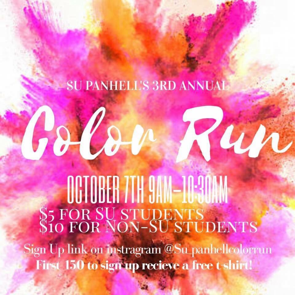 IFCSalisbury's tweet photo. Come out to the third annual color run hosted by our sisters of  @SalisburyPanhel ! First 150 people to sign up get a free t-shirt!! https://t.co/ab7LhYd05X