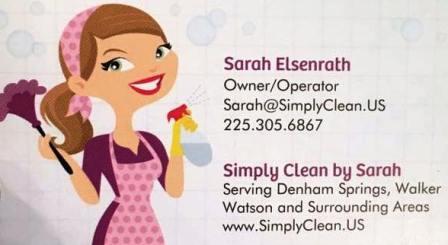 TrimUp60DayTrim's tweet photo. Need a house cleaned in the Denham Springs, Watson area for an Open House? Call Sarah at Simply Clean. https://t.co/gkiPRF66Gk https://t.co/A1oImuQqhC